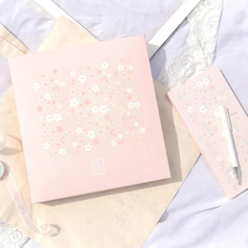 Pink Pocket Weekly Planner Diary Notebook Set DIY Plan Book Gift stationery set skura design with washi tape and pen | Канцтовары для