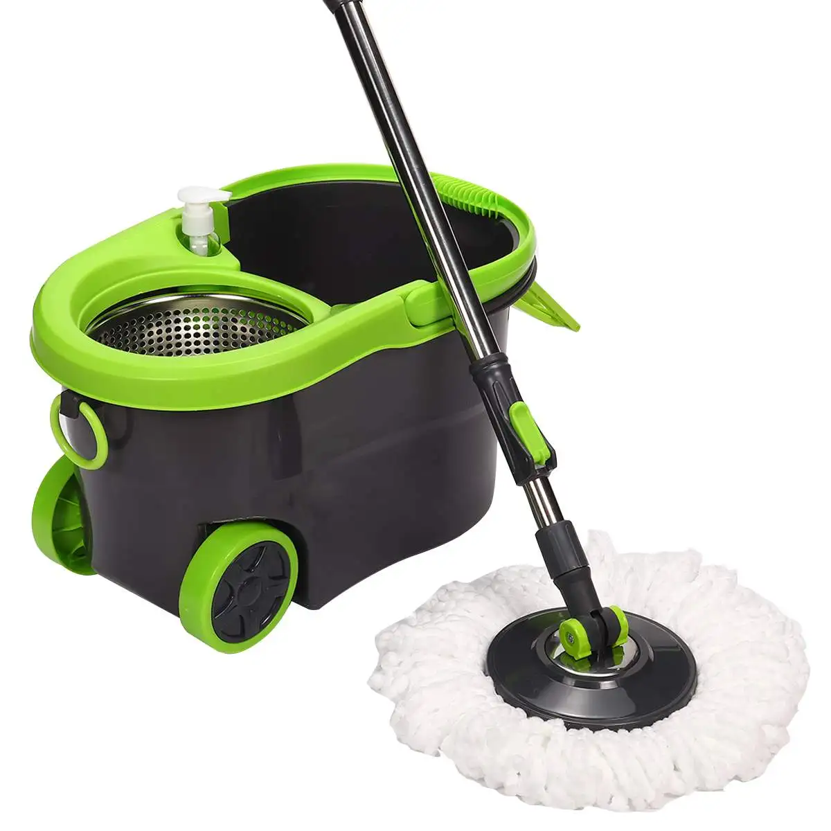 

360 Drive Spin Mop Avoid Hand Washing Cleaning Mops With 2 Pcs Ultrafine Fiber Cleaning Cloth Floor Microfiber Mop Pads