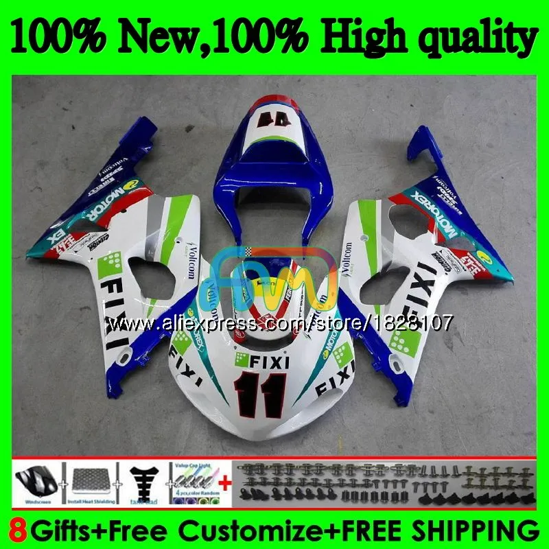

Body For SUZUKI GSXR 1000 GSX-R1000 GSXR1000 00 Race blue cool 01 02 40BS.8 1000CC GSXR-1000 K2 GSX R1000 2000 2001 2002 Fairing
