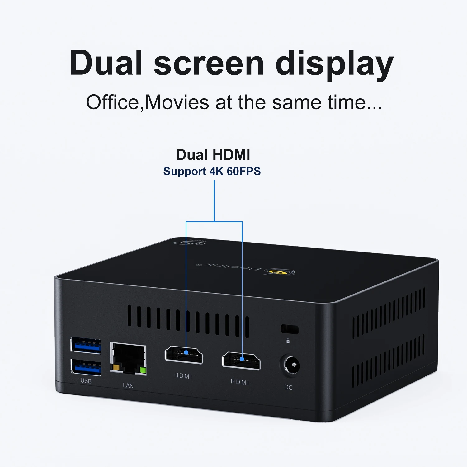 Beelink GK Мини Windows 10 ПК Intel Gemini Lake J4125 8 Гб DDR4 128 ГБ/256 ГБ SSD 2 4G 5G WiFi 1000M 4K HTPC компьютер|Мини