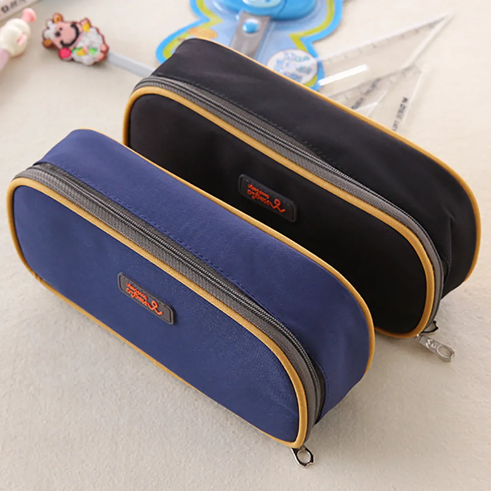 20# Trousse Scolaire большая емкость многофункциональная холщовая пенал сумка-Органайзер для хранения пенал Trousse Scolaire Stylo