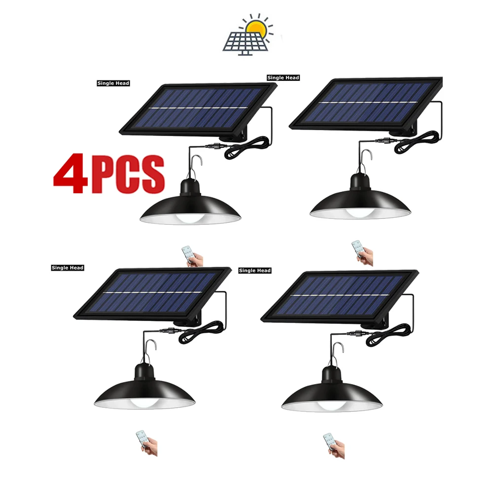 

Светодиодный ретро-светильник с абажуром, лампа с дистанционным управлением, 30 светодиодов, 2 головки, наружная комнатная люстра на солнечн...