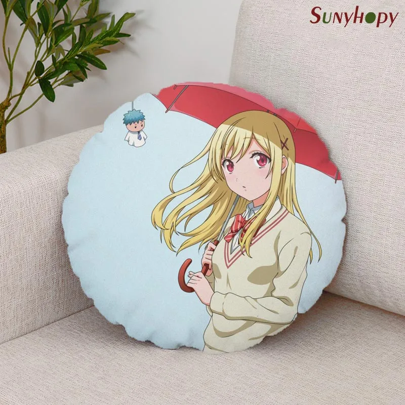 

Круглая декоративная наволочка Yamada and the Seven с ведьмами аниме, домашний декор, персиковая наволочка для дивана-ZLL