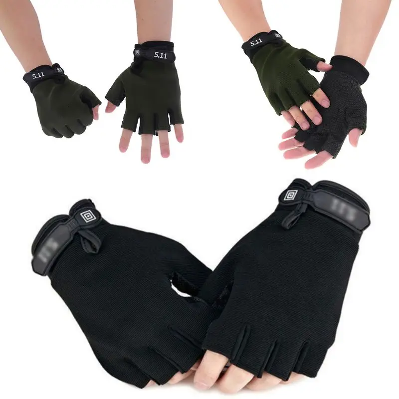 Перчатки мужские камуфляжные тактические амортизирующие митенки без пальцев