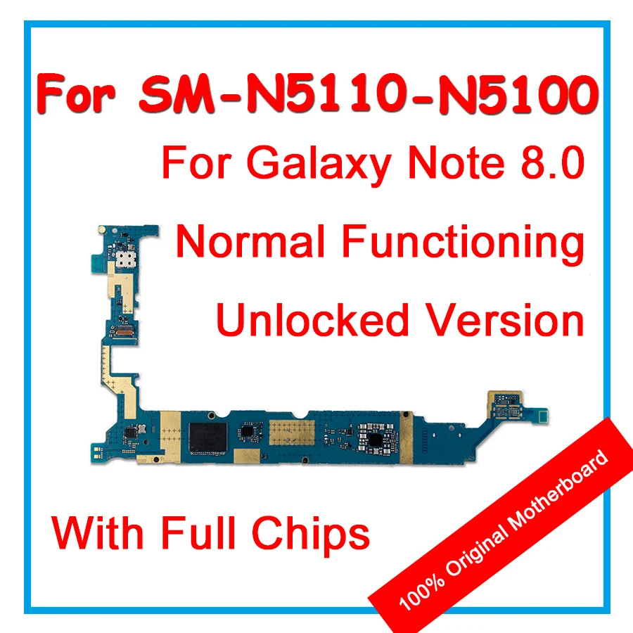 Оригинальная материнская плата для Samsung Galaxy Note 8 0 3G N5100 Wi Fi N5110 Android тест