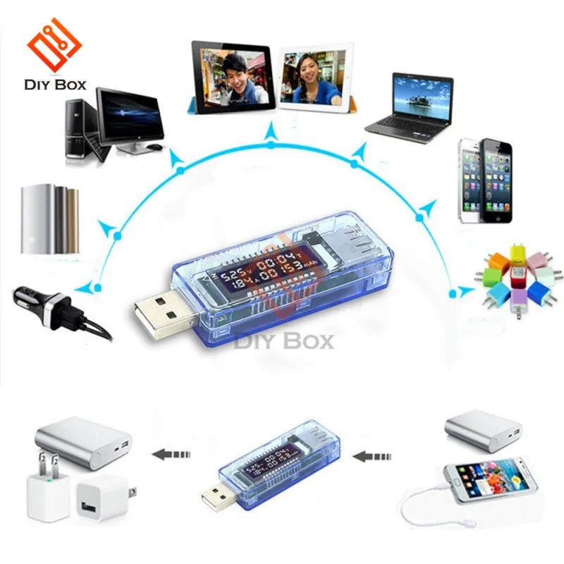 USB зарядное устройство Доктор напряжение измеритель тока время работы мощность Батарея емкость тест er метр Мобильный детектор уровня мощности тест батареи