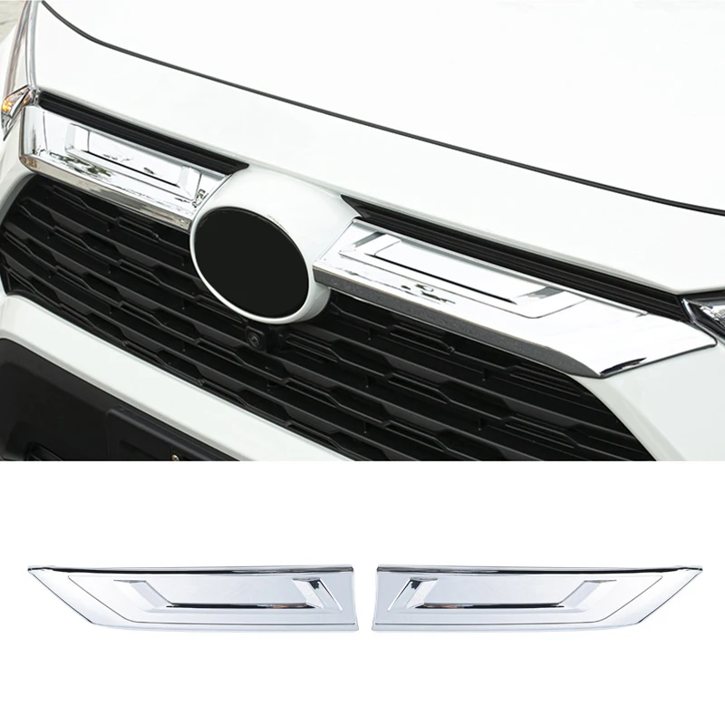 Rejilla delantera de coche, accesorio adhesivo para Toyota RAV4, RAV 4, 2019, 2020, 2021, 2022, XA50, ABS, Logo, emblema