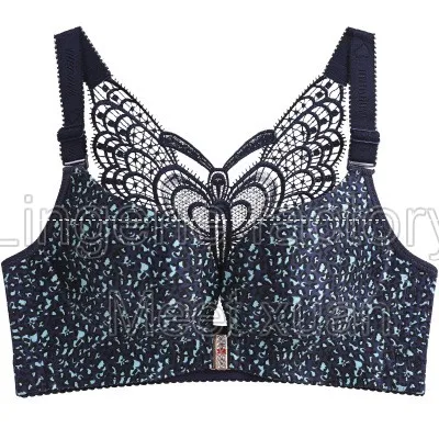 Blue leopard Модные, пикантные спортивный бюстгальтер для девочек переходного возраста от Для женщин застежка спереди Бесшовный Бюстгальтер Bralette провода бюстгальтер, женское нижнее белье, чашечки расположены рядом, Прямая поставка - Цвет: Blue leopard