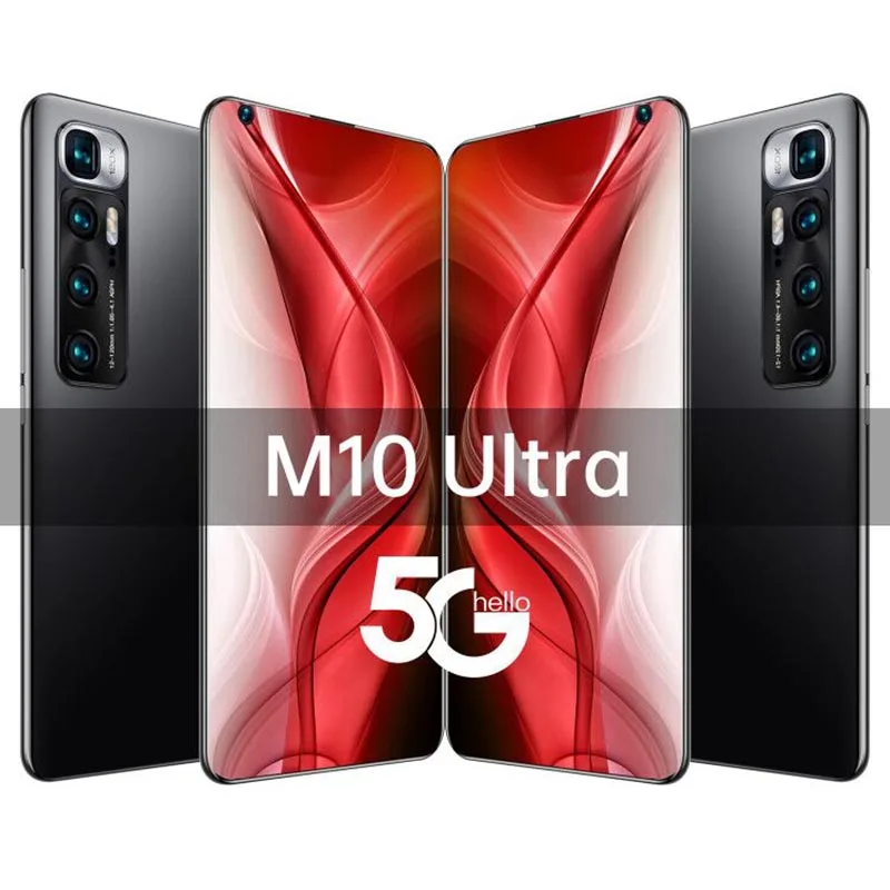 

Global Version M10 Ultra 7.2 Inch Full Screen Andriod Smart Phone 2021 New 5G Network 6000mAh Octa Core Cellphones MTK6889