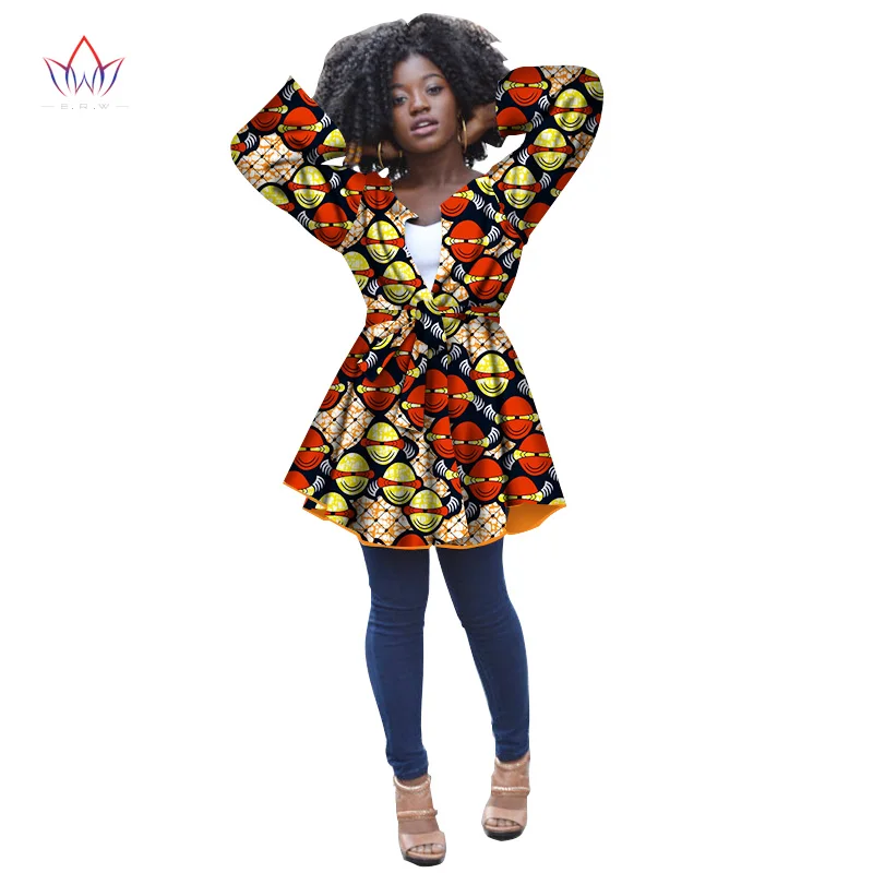 Женская африканская одежда Дашики Тренч Женский Топ в африканском стиле верхняя