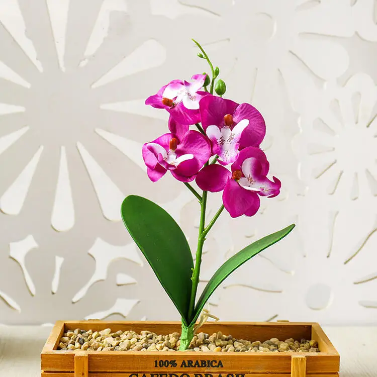 Artificial Mini Fake Butterfly Orchid Flower House Garden Decor 2019 Nice 