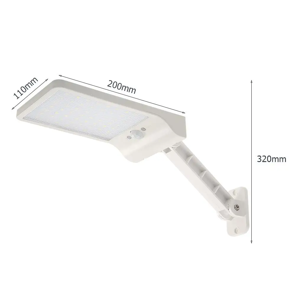 

56LED Solar Motion Sensor Wall Light Outdoor Street Lamp with Remote Control Waterproof Garden Street Lamp Adjustable Brightness