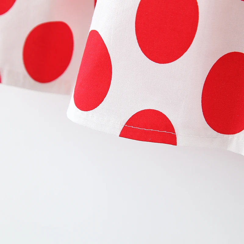 Новинка 2020 летнее платье для маленьких девочек детская одежда в горошек с бантом