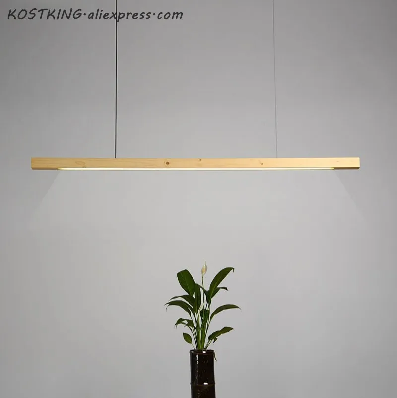 Светодиодный деревянный подвесная прямоугольная лампа провод для осветительных