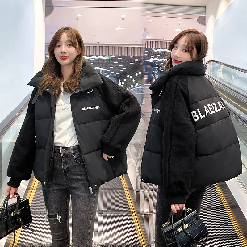 Ladies Coat and  Jackets Women Korean Version 2021 Winter The New Loose Keep Warm Thicken Stand-up Collar Cotton