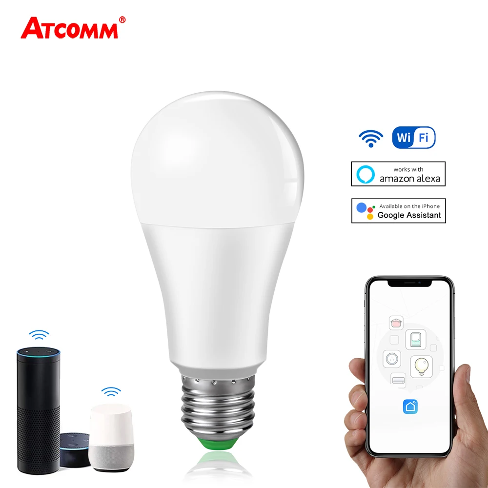 15 Вт WiFi Ampoule светодиодный E27 B22 умная лампочка 110/220 В лампа ampolleta parlante Google Home Assistant