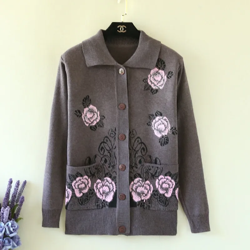 Вязаные весенне осенние свитера UHYTGF Женские базовые пальто модные кардиганы с