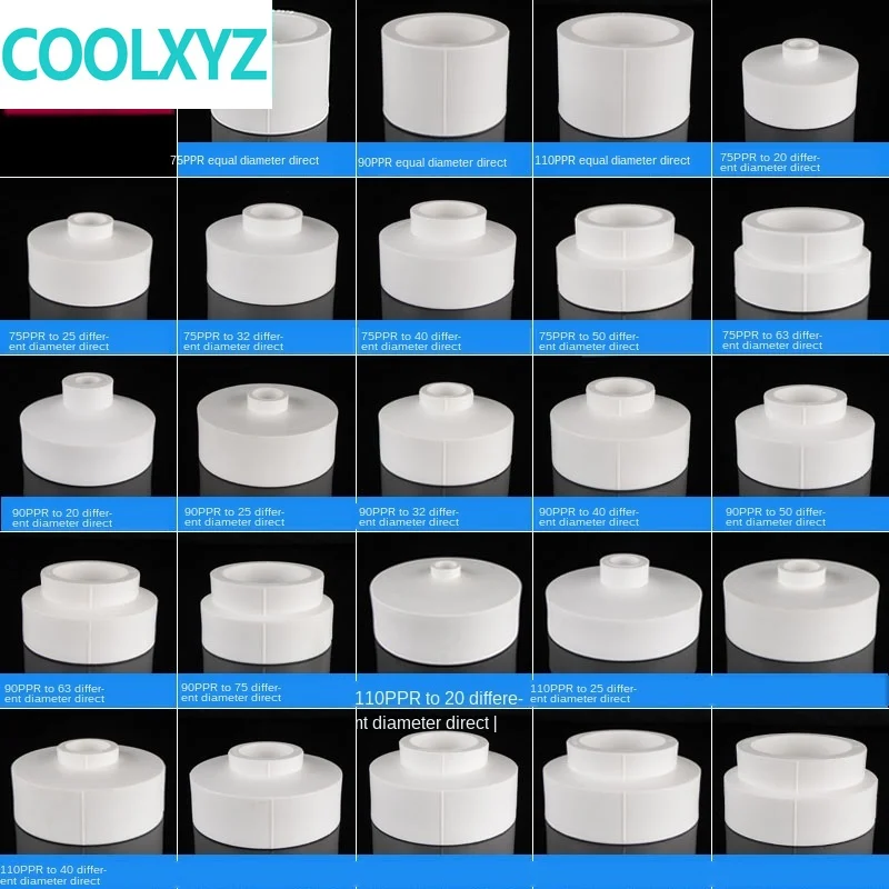 Фитинги для труб 90/110 PPR с равным диаметром прямой поворот головки 20/25/32/40/50/63PPR