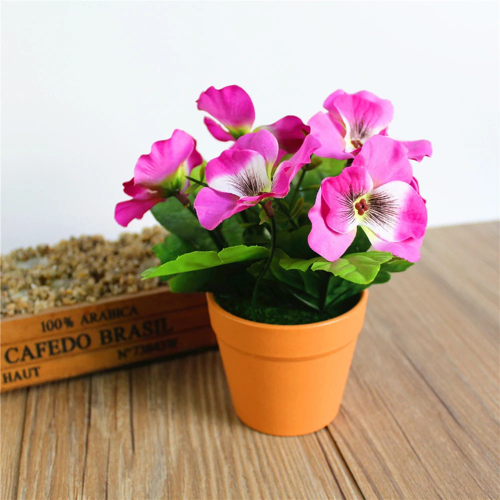 Искусственная Орхидея бабочка в горшках шелковые цветы с пластиковыми горшками