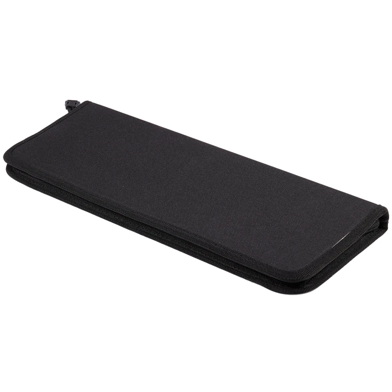 

foldable Oxford cloth zipper Artist brush Bag Case Holder - Black