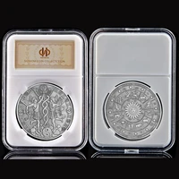 12 constellation gemini zodiac series 1oz antique finish silver plated coin w acrylic capsule