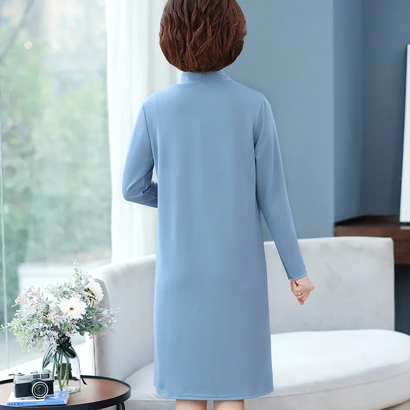 Cheongsam Dress Two-piece Suit Spring Autumn High-end Elegant Middle-aged Women's Embroidered Set Plus Size 5XL 1876 |