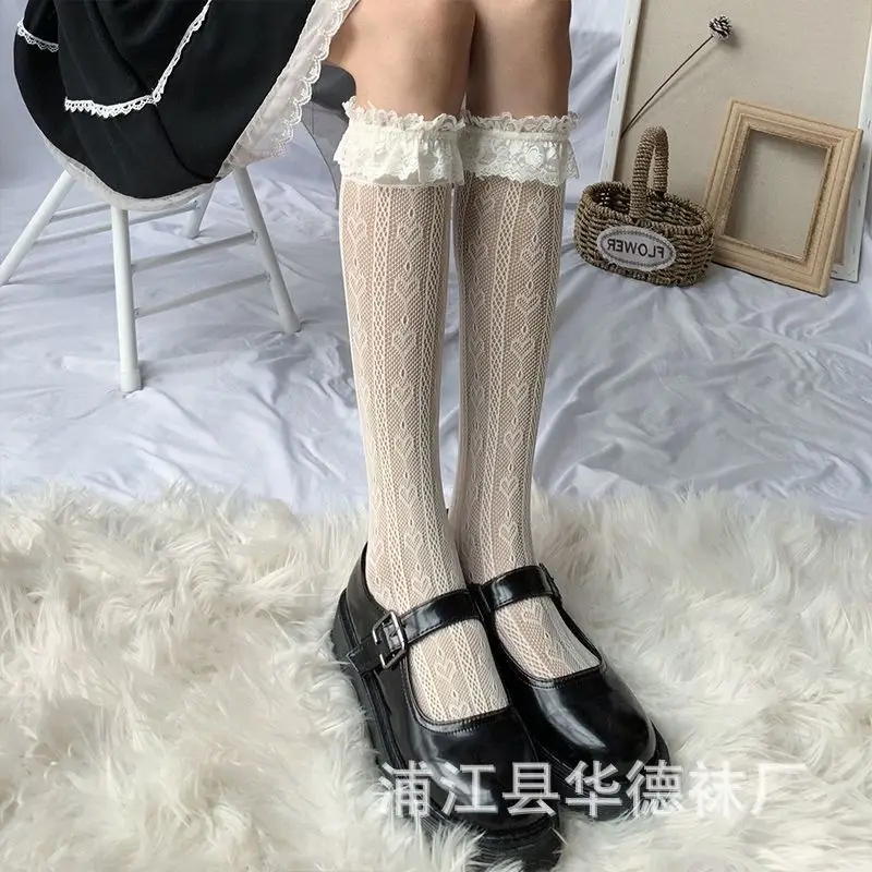 

Лолита японский «sweet love» («Сладкая любовь»); С кружевным Носки два аниме элемент носки без пятки Носки до середины икры Носки в стиле "Лолита"