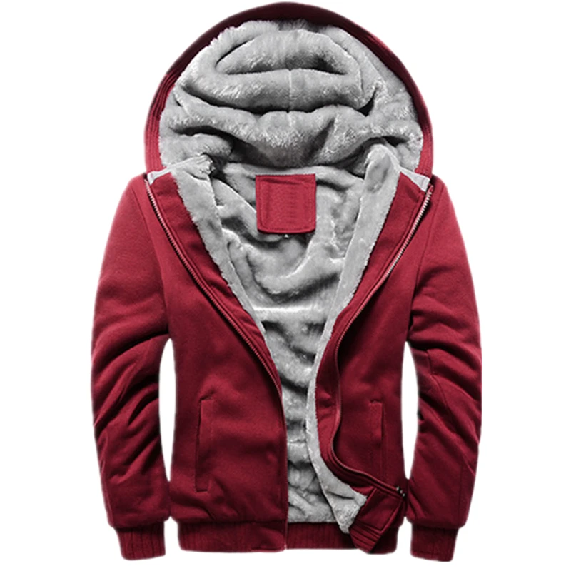 Спортивные Флисовые спортивные костюмы с капюшоном Merk-Kleding повседневные спортивные костюмы Pak Mannen Jas+ Broek теплые зимние спортивные костюмы - Цвет: red