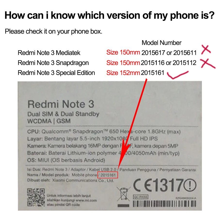 Для Xiaomi Redmi Note 3 Pro SE 152 мм ЖК-дисплей с сенсорным экраном дигитайзер сборка для