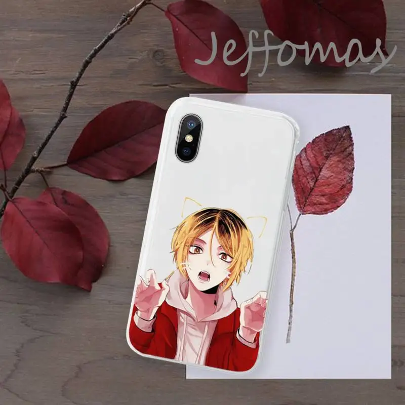 

Cute Japan Anime Oya Haikyuu Phone Case Transparent for iPhone 11 12 mini pro XS MAX 8 7 6 6S Plus X 5S SE 2020 XR