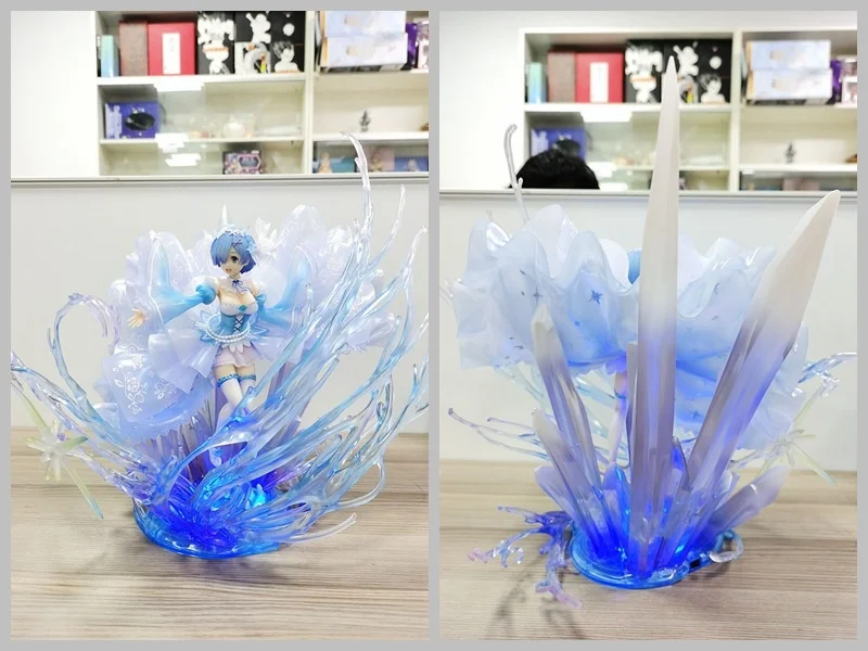 

Аниме Re Life in a different world from zero crystal dress Rem scene, модель сексуальной девушки, светящаяся версия, фигурка в коробке, около 36 см