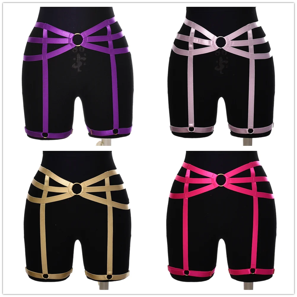 New Suspender Garter Belt Elastic Strappy Sexy Lingerie Cage Women High Waist Bottom Plus Size Body Harness Halloween Rav