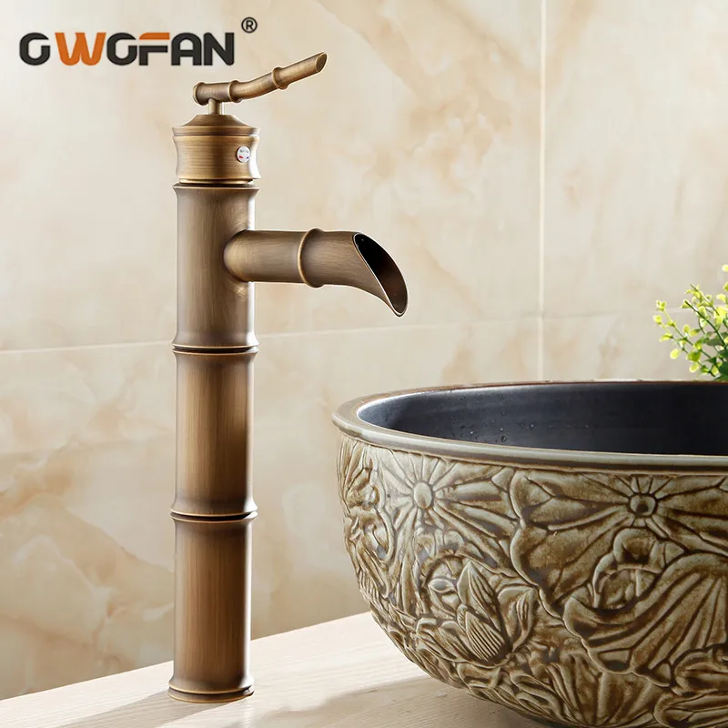 Смеситель для раковины Античная Ванная комната краны бамбук Форма дизайн