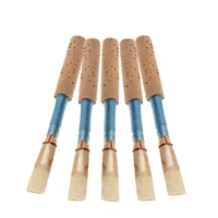5pcs bulrush oboe reed soft mouthpiece orchestral medium light blue color woodwind instrument parts new