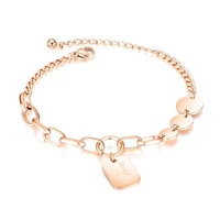 fashion rose gold bangles bracelets for women trendy jewelry ladies bracelet silver color bracelets for girls wholesale