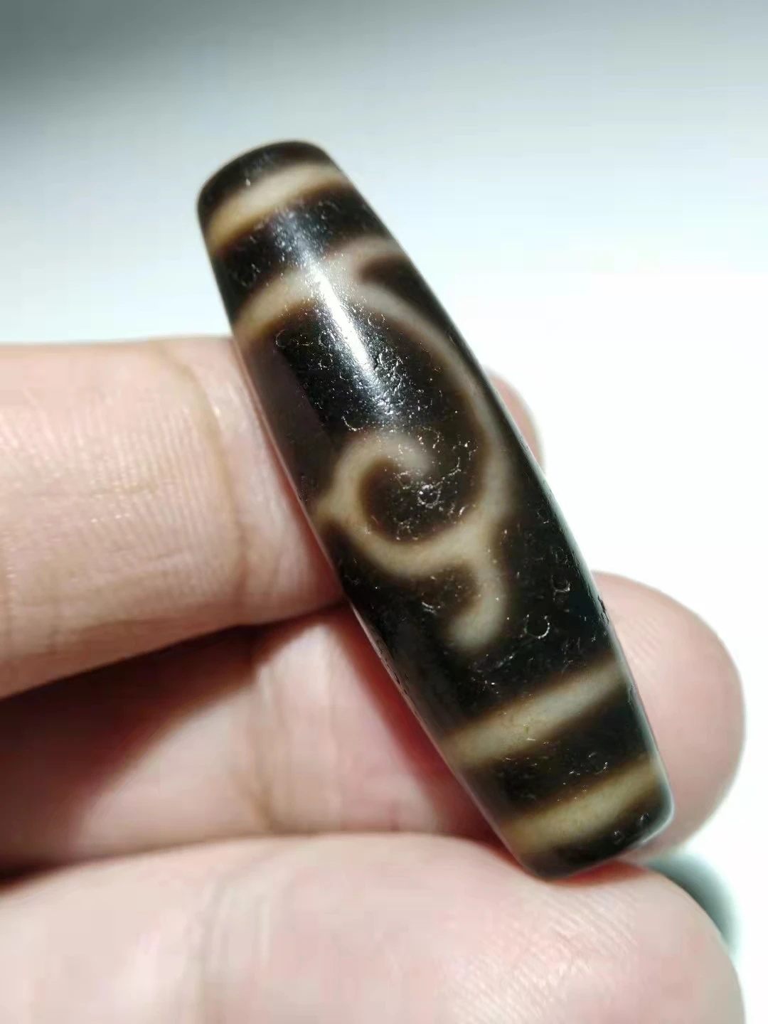 Natural Agate Dzi Beads Seven-eyed Green Dana Special Rare Ruyi Two-eyed  Loose Accessories Man Woman Jewelry DIY Material