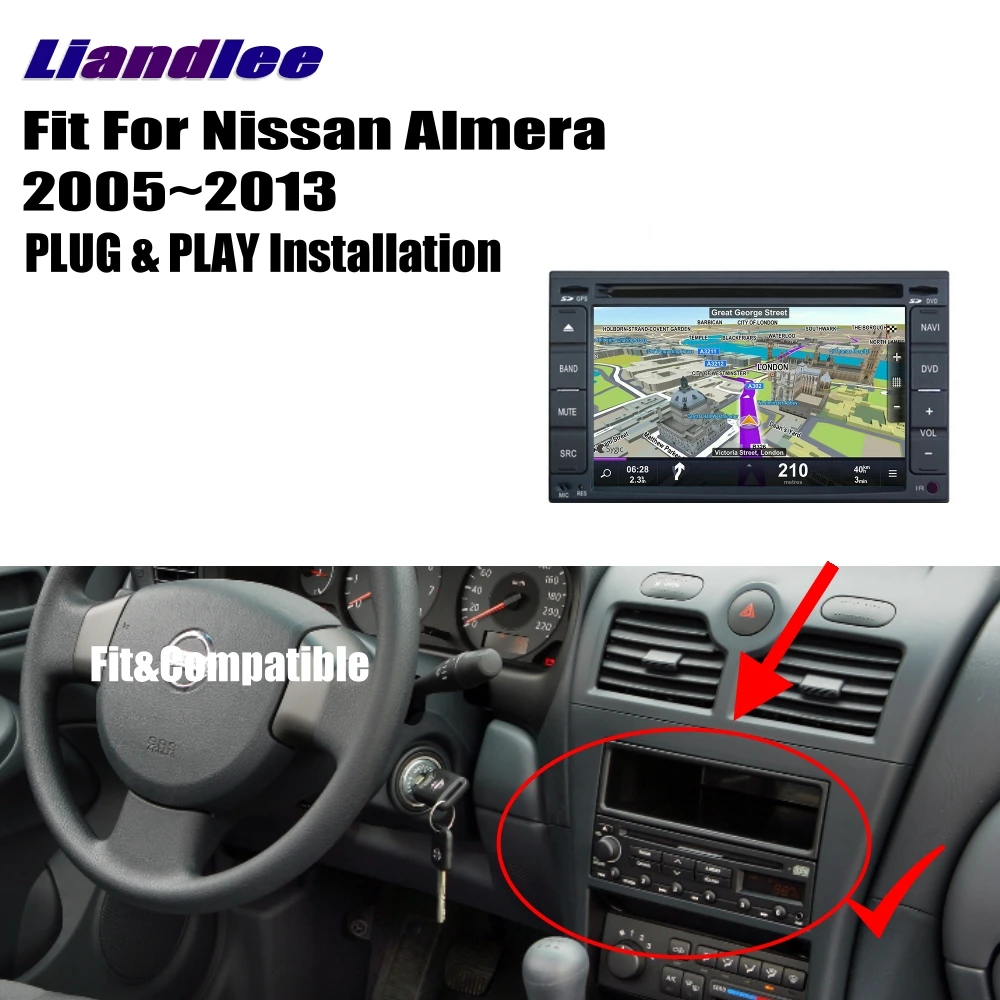 Liandlee для Nissan Almera 2005 ~ 2013 Android автомобильный Радио CD DVD плеер GPS Navi навигация карты