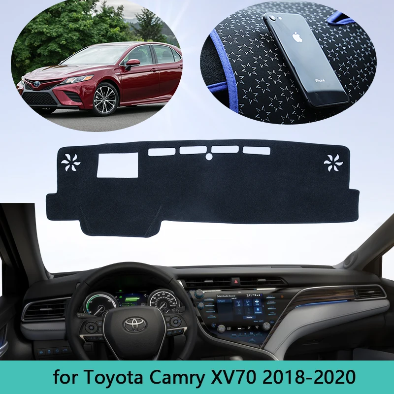 

for Toyota Camry 70 XV70 2018 2019 2020 Anti-Slip Mat Dashboard Cover Pad Sunshade Dashmat Carpet Anti-UV Rug Car Accessories