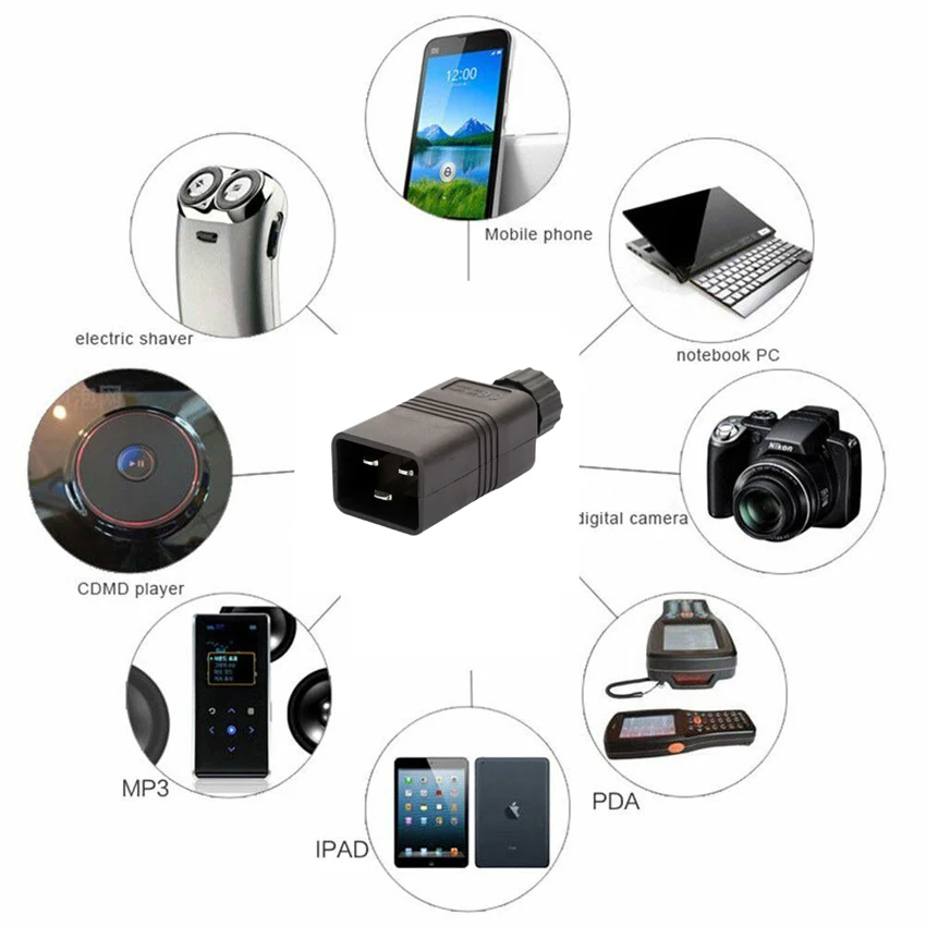 Черный медный IEC C20 UPS PDU APC компьютерная мощность съемный Трехконтактный Инлайн