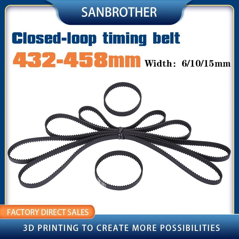 

GT2 Closed Loop Timing Belt Rubber 2GT 6mm 432 434 436 438 440 442 444 446 448 450 452 454 456 458mm Synchronous 3D Printer Part