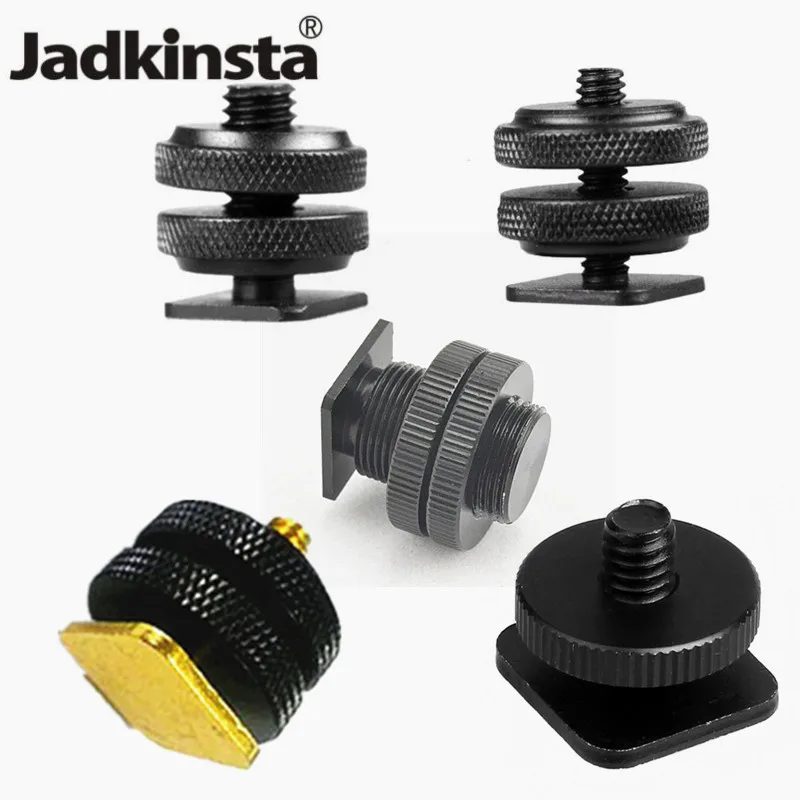 Jadkinsta двойные гайки 1/4 3/8 5/8 винт штатива для вспышки Горячий башмак адаптер