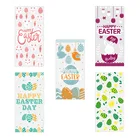 50 шт. пасхальные украшения целлофановые мешочки с изображением кролика и яиц куриных печати мешки подарка Счастливой Пасхи вечерние конфетные посылка выпечки Сумки