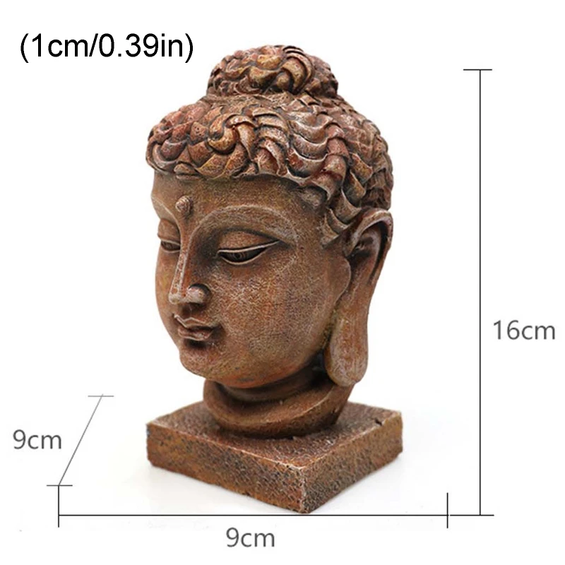 

Guanyin Bodhisattva Statue Head Fish Tank Landscaping Ornament Simulation Crafts