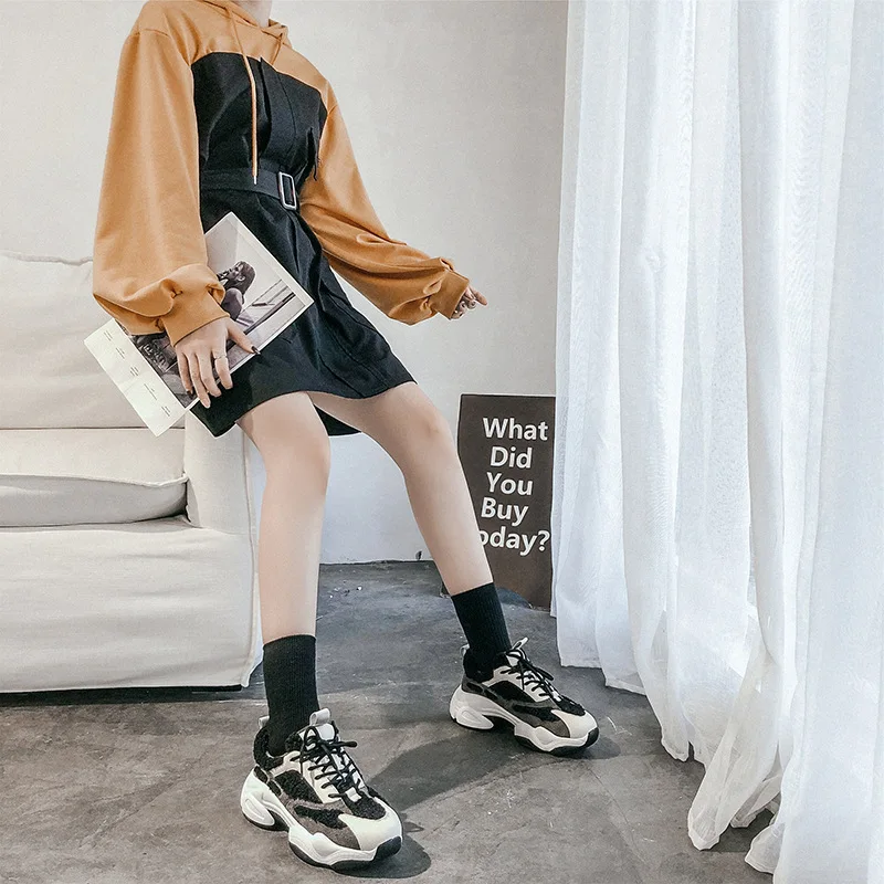 2019 детская обувь женские зимние теплые кроссовки для отдыха с хлопчатобумажными