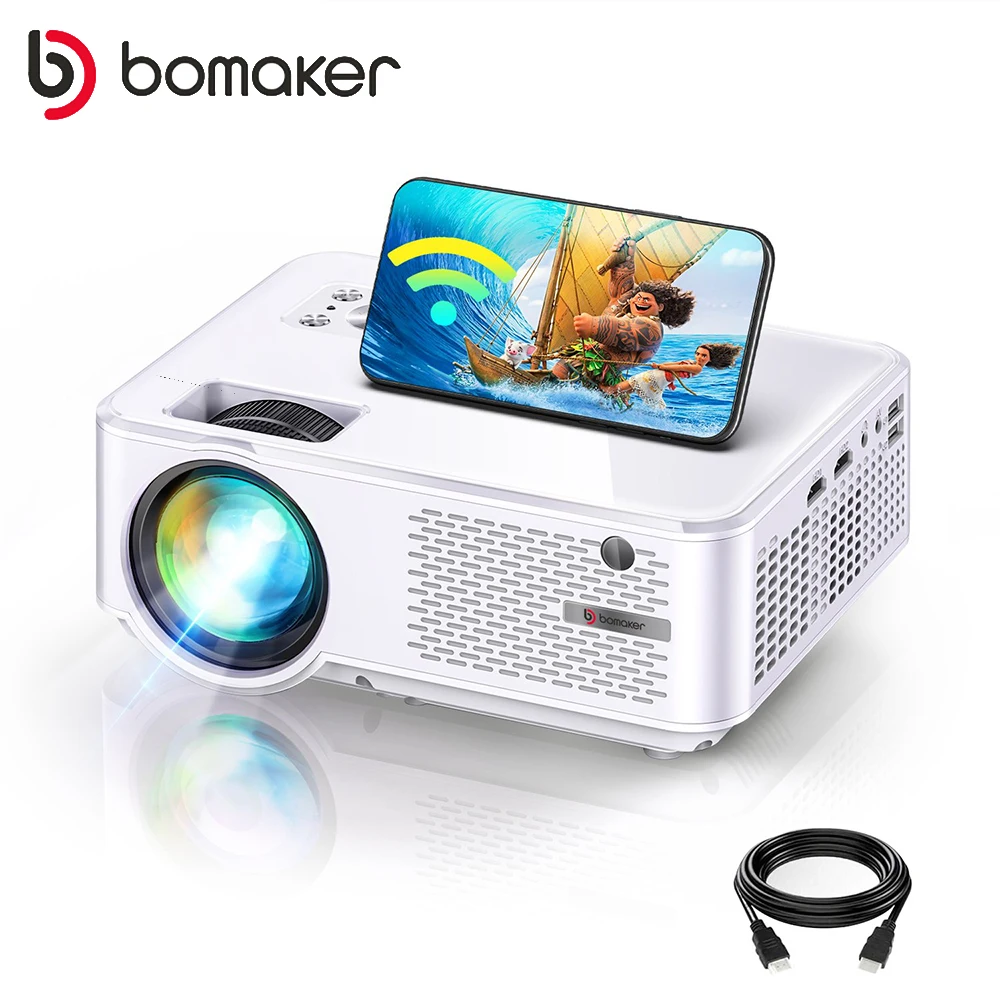 

BOMAKER C9 LED Projector Android 10.0 WIFI Full HD 1080P 300inch Big Screen Projector Home Theater Smart Video Beamer Projector