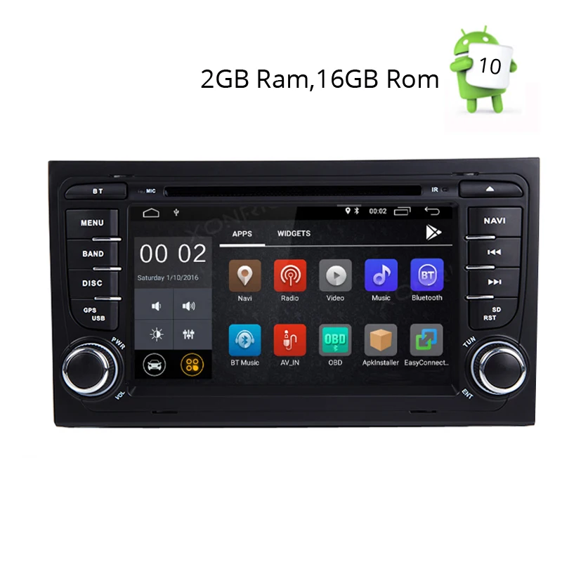 Android Standard 2 din автомобильный DVD Радио мультимедийный плеер стерео для Audi A4 2002-2008 B5 B6 B7 gps Авторадио Навигационная Система головное устройство - Цвет: Android Standard