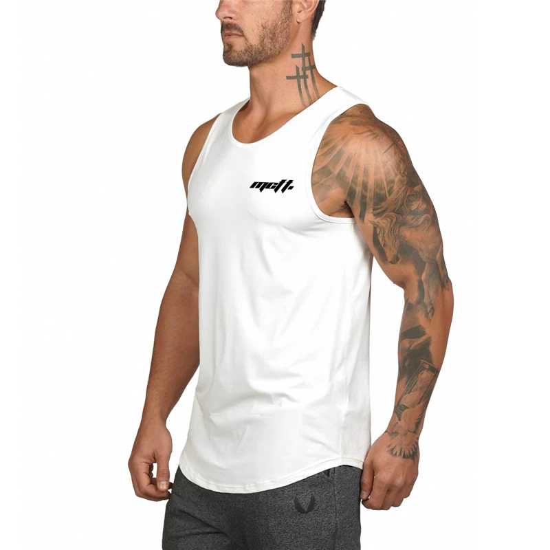 Летняя Повседневная Спортивная одежда для тренировок сетчатая майка мужчин