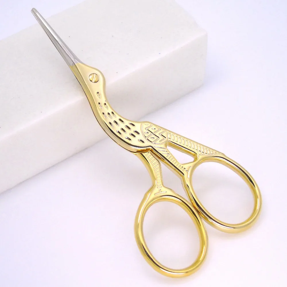 1Pc Retro Classic Gold Stork Sewing Scissors Trimming Craft Crane Tailor Handicraft Tool | Дом и сад