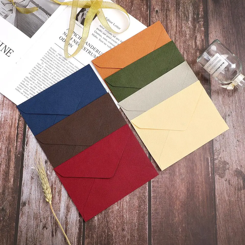 10pcs/set Retro Colored Blank Kraft Paper Envelopes Party Invitation Envelope Specialty paper Greeting Cards Gift | Канцтовары для