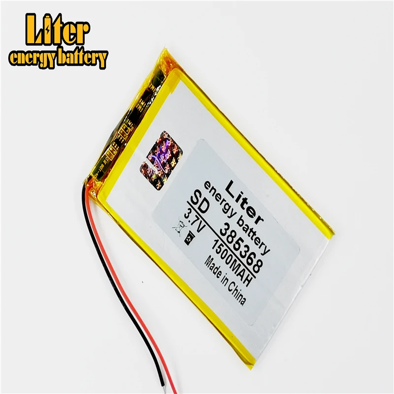 3 7 V литий-полимерный аккумулятор планшета 385368 1500mah GPS навигация тахограф